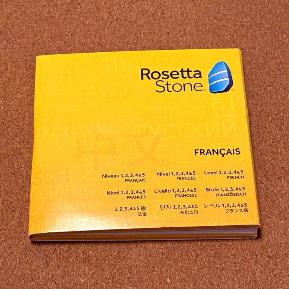 Rosetta Stone French Language Course Français Levels 1-5 CD Set